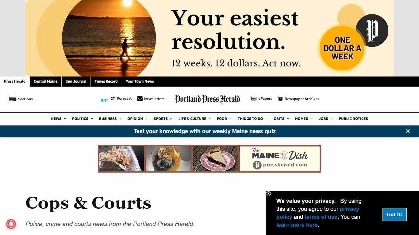 Cops & Courts - Portland Press Herald