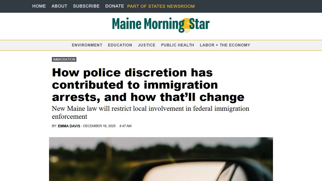 How police discretion has contributed to immigration arrests, and how that’ll change • Maine Morning Star